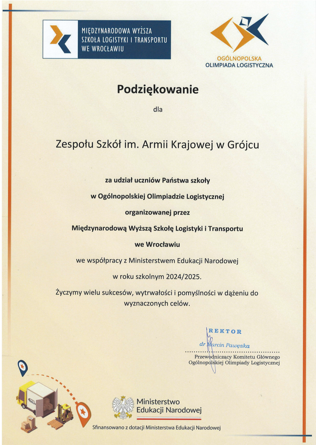 Podziękowanie
