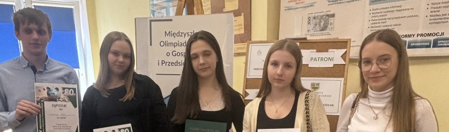 XV MIĘDZYSZKOLNA OLIMPIADA WIEDZY O GOSPODARCE I PRZEDSIĘBIORCZOŚCI