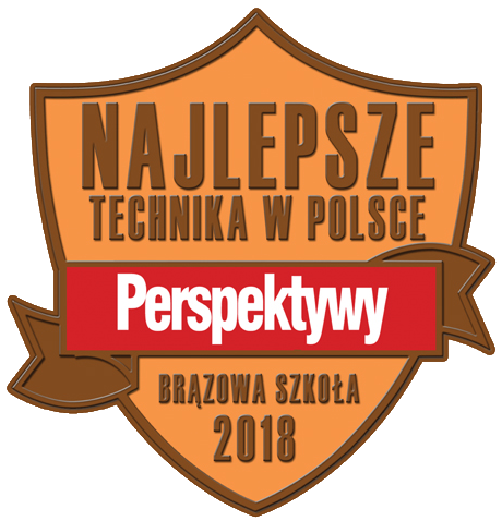 Logo, odznaka Brązowej Szkoły, Najlepsze Technika, ranking Perspektywy 2018